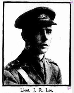 Lieutenant J. R. Lee (Sydney Mail, 3/3/1920)